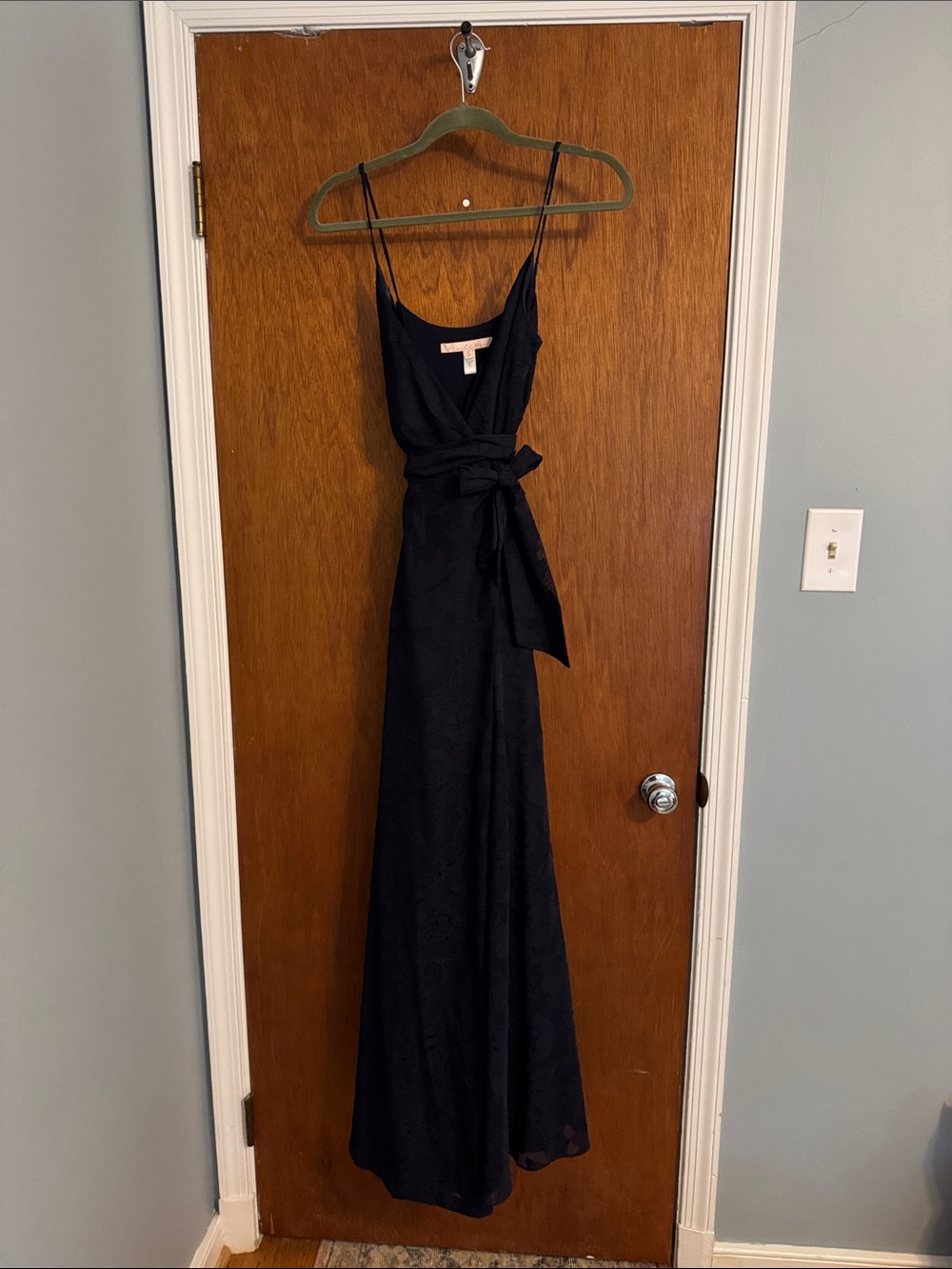 Hutch Navy Wrap Formal Dress